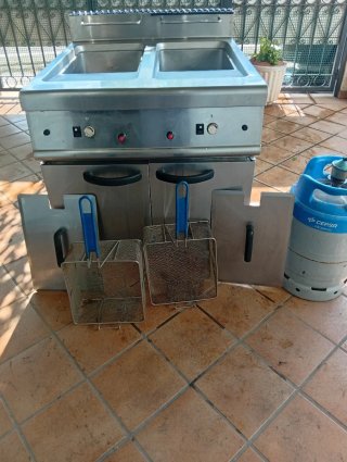 Freidora doble gas propano