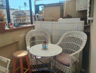 Sillones de mimbre blancos (2 unidades)
