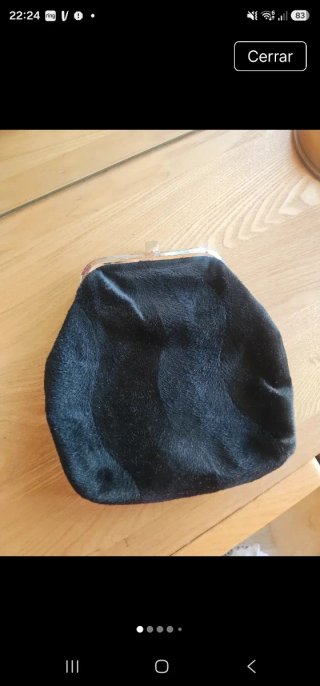 Bolso de pelo negro Benetton