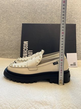 Mocassini Love Moschino Pelle Beige N.39