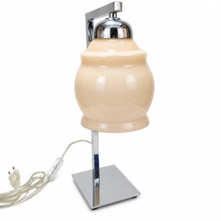 Candeeiro de mesa opal metal e vidro