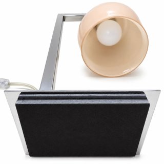 Candeeiro de mesa opal metal e vidro