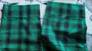 Pantalones cuadros verde y negro