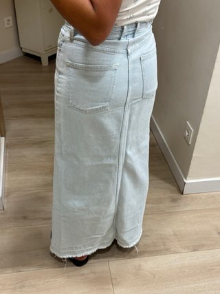 Falda larga vaquera Zara
