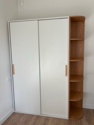 Armario 2 puertas correderas + biblioteca