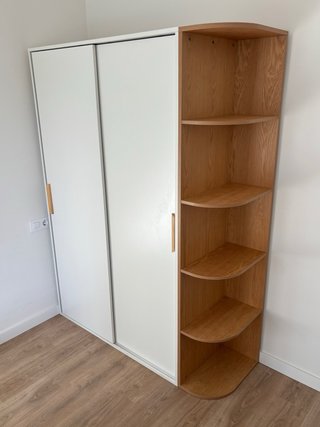 Armario 2 puertas correderas + biblioteca