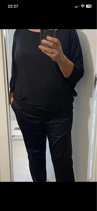 Top negro oversize talla única