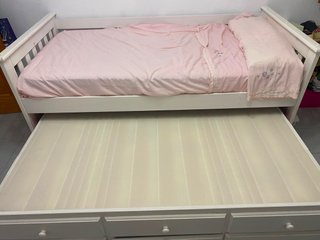 Cama nido con cajones y colchones