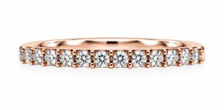 Anillo oro rosa con diamantes