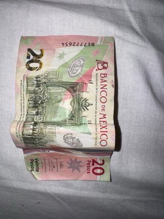 Billete 20 pesos mexicanos 2021