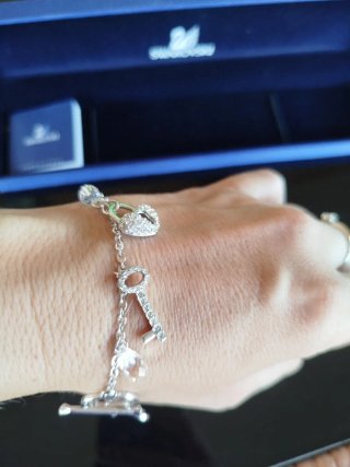 Pulsera Swarovski Corazón y Llave