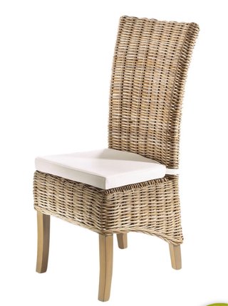 6 Sillas Rattan con Cojín Interior