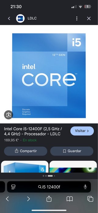 Procesador Intel Core i5-12400F