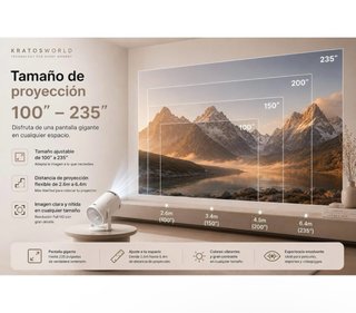 Proyector Kratosworld Android 14 Blanco