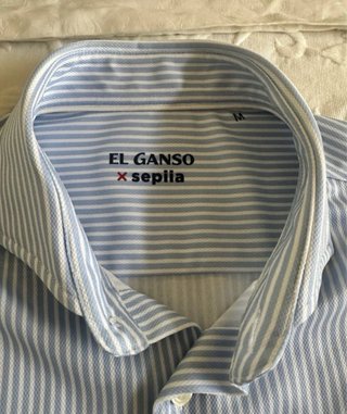Camisa El Ganso Talla M Rayas Azul Blanco