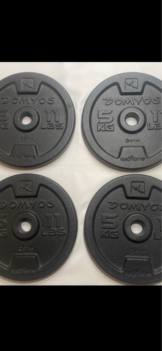 4 Discos Musculación Domyos 5 kg
