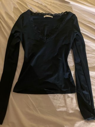 Camiseta manga larga con encaje