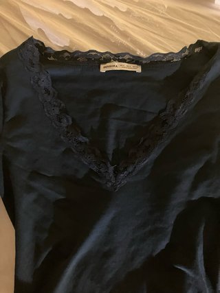 Camiseta manga larga con encaje