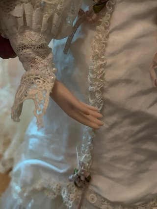 Muñeca de porcelana vintage novia de colección F