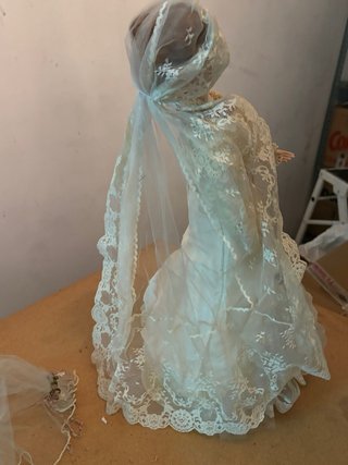 Muñeca de porcelana vintage novia de colección F