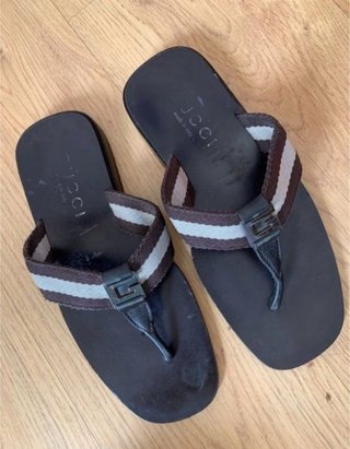 Gucci Sandalias Hombre Marrón 41.5 Zapatillas 8