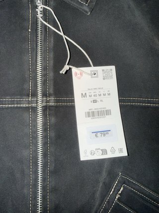 Giacca Zara Effetto Lavato Nera Taglia M