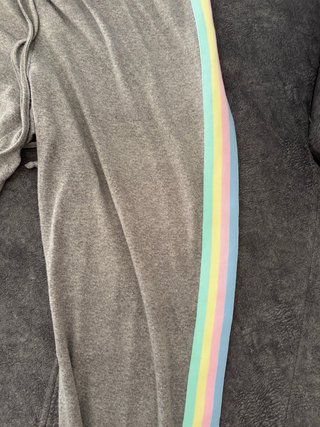 Pantalones grises talla L con rayas