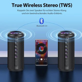 Altavoz Portátil Bluetooth 5.4 Negro