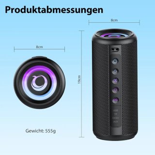 Altavoz Portátil Bluetooth 5.4 Negro