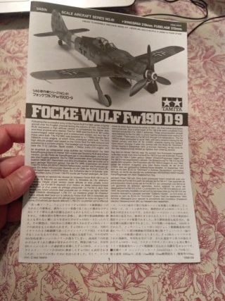 Tamiya 1/48 Focke Wulf Fw190 D-9