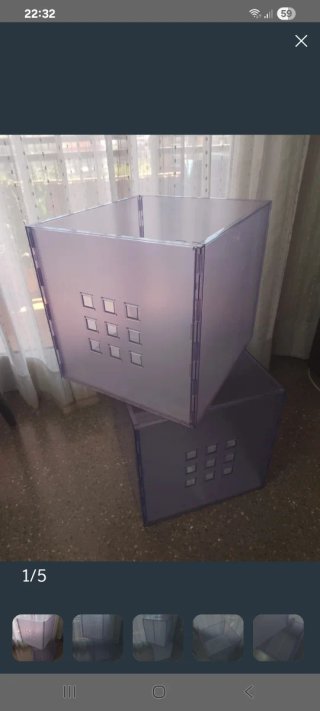 Cajas Lekman Ikea violeta transparente
