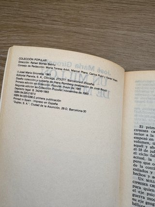 Un millón de muertos | José María Gironella, 1983