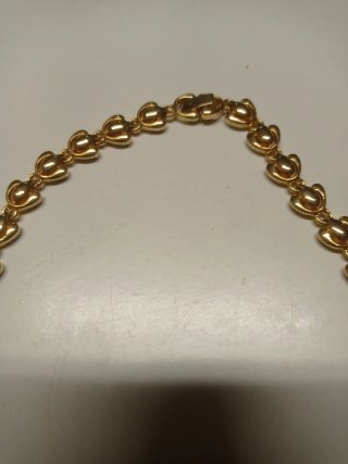 Collar chapado oro años 80 piedras