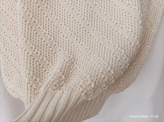 Oceanide Jersey sin mangas de punto beige Talla ún