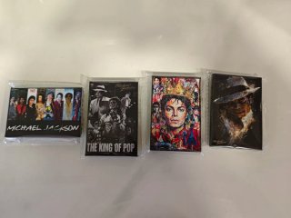 Láminas de madera e Imanes Michael Jackson
