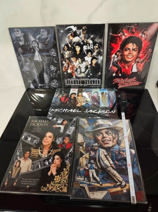 Láminas de madera e Imanes Michael Jackson