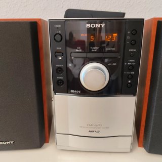 Minicadena Sony CMT-EH10 Plata/Marrón