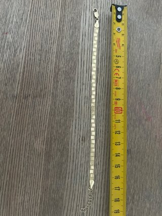Pulsera de plata dorada estilo griego
