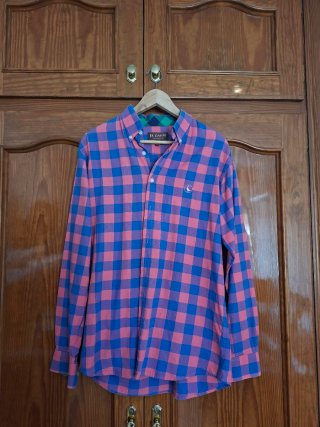 Camisa El Ganso cuadros azul y rosa