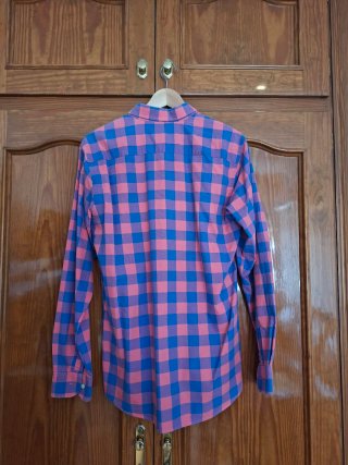 Camisa El Ganso cuadros azul y rosa