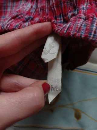 Vestido palabra de honor a cuadros