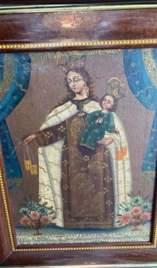 Pareja de cuadros religiosos
