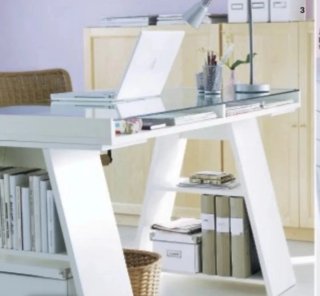 Escritorio Blanco Ikea Vika Grauvan Cristal
