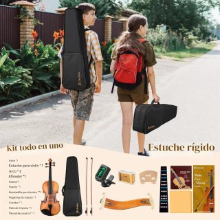 Violín CAHAYA 4/4 Madera Maciza - Set Completo