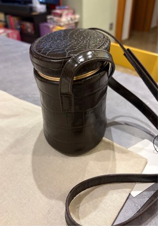 Bolso Zara efecto cocodrilo marrón