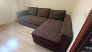 Sofá cama Ikea marron oscuro