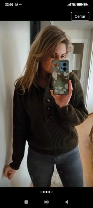 Jersey Sezane Lucas Verde Oliva Talla s