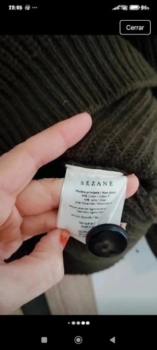 Jersey Sezane Lucas Verde Oliva Talla s