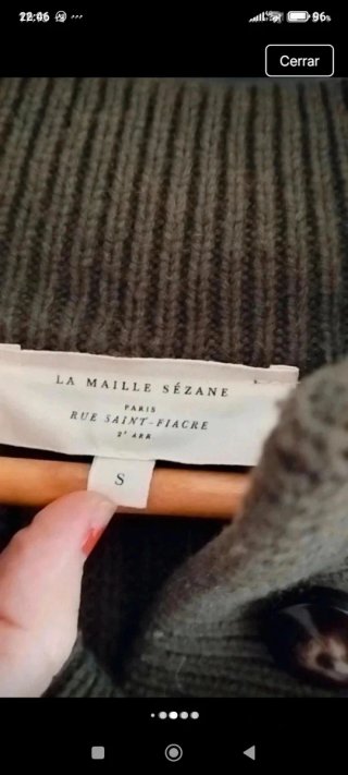 Jersey Sezane Lucas Verde Oliva Talla s
