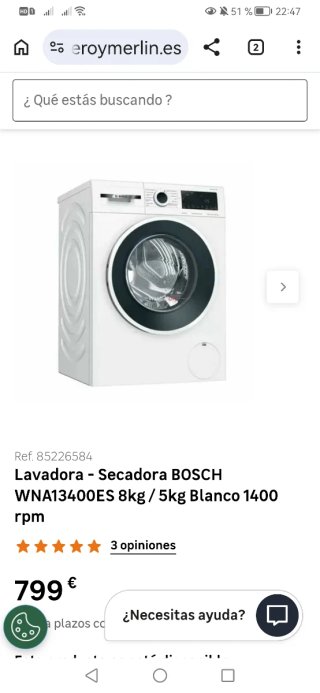 Lavadora-Secadora Bosch WNA13400ES